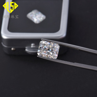 D color moissanite radeon hand cut VVS1 high quality super white square moisan bare stone in stock wholesale