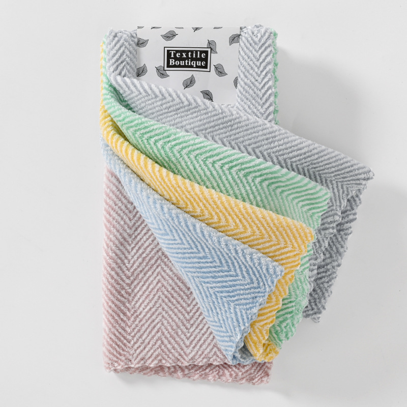 5 toallas de coral 30 * 30 toallas de cocina toallas de leopardo suave absorción de agua toallas de té transfronterizas