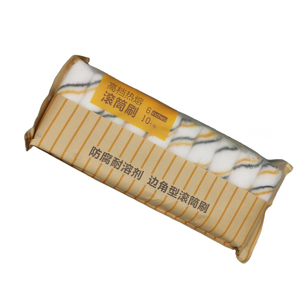 Cepillo de rodillo de dedo pequeño al por mayor de fábrica Cepillo de rodillo de poliéster de hilo de algodón de núcleo inteligente de estilo múltiple de 6 pulgadas Cepillo de rodillo de pared