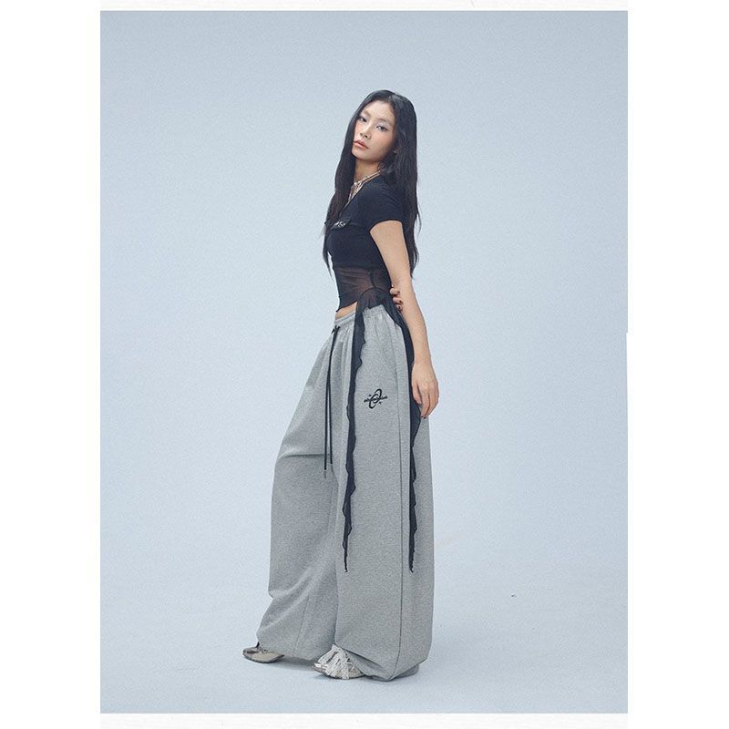 Street Dance Trendy Brand Mesh Flowy Jazz Hot Girl Short-Sleeve K-Pop Dance Lightweight Summer Top for Women with Tassels Street Dance Trendy Brand Mesh Flowy Jazz Hot Girl Short-Sleeve K-Pop Dance Lightweight Summer Top for Women with Tassels