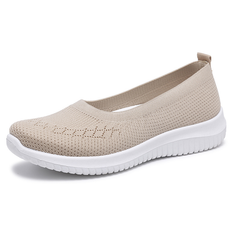 Zapatos de Mujer TEMU Transfronterizos, Primavera-Verano 2025, Transpirables, de Malla, para Mamá, Dropshipping, Comercio Exterior, Antideslizantes, Suela Blanda, Tallas Grandes