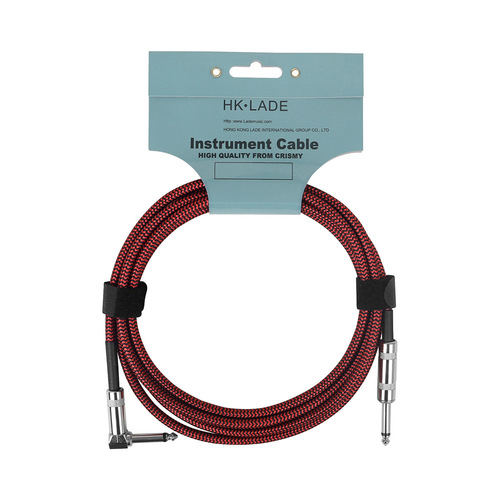 LADE braided connecter folk amp box bass guitar cable noise-reducing cable 6.35mm audio cable