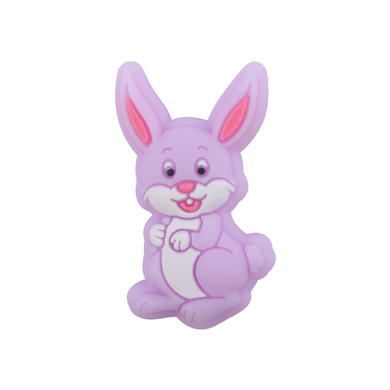 Nuevo bebé suministros conejo de dibujos animados cuentas silicona lindo creativo chupete cadena pulsera juguete mordedor Accesorios