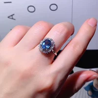 925 серебряные инкрустированные натуральные лондонские кольца Lantopa каменные королевские ежедневные расширенные размеры 7*9 Живые порции регулируемые
