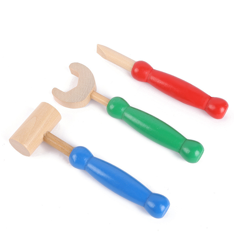 Banco de trabajo de Madera Juguetes educativos de madera de educación temprana material didáctico mesa de herramientas de montaje infantil fabricante de material didáctico