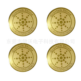 opp bag packaging round sunflower pattern plating 24k gold metal mobile phone sticker