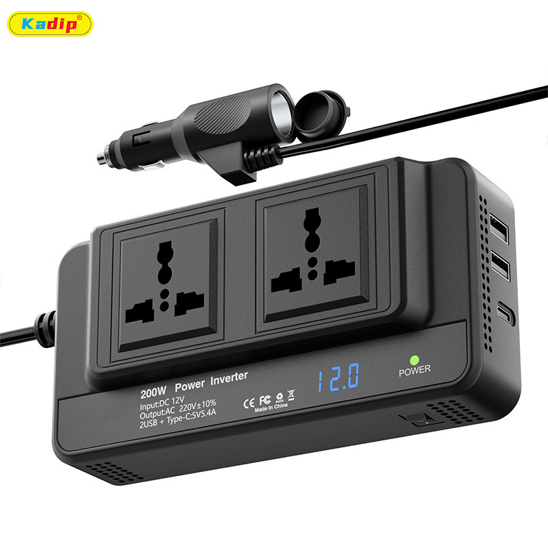 Cross-border hot sale 200W car inverter 12V/24V to 110V/220V power converter PD20W fast charging