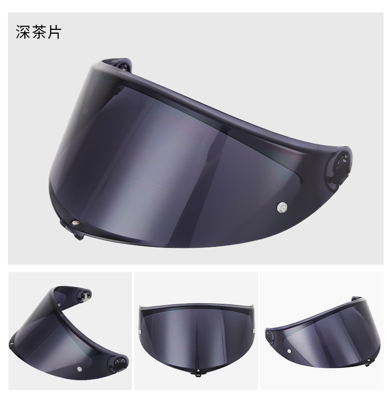 Motorcycle Helmet K6 Lens Compatible with Agv K6 K6S Models, Sun Protection Visor, Day and Night Universal Full-Face Helmet Accessory