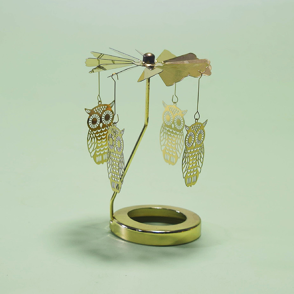 Profesional INS Amazon fabricante romántica aromaterapia vela de vidrio cubierta inteligente giratoria de acero inoxidable candelabro linterna