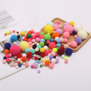 High elastic gradient color fur ball diy plush ball kindergarten children Christmas and New Year handmade material package