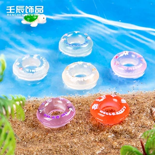 微景观小摆件游泳圈圆形夜光动漫卡通 diy树脂工艺小配件装饰摆件
