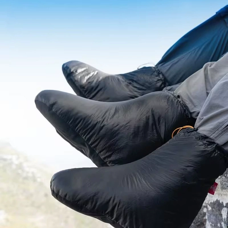 Трансграничные горячие продажи наружные пуховые туфли утиный бархат теплый и утолщает легкий походный чехол для путешествий спальный мешок пуховые туфли