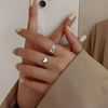 Adjustable brand fashionable ring, Japanese and Korean, on index finger