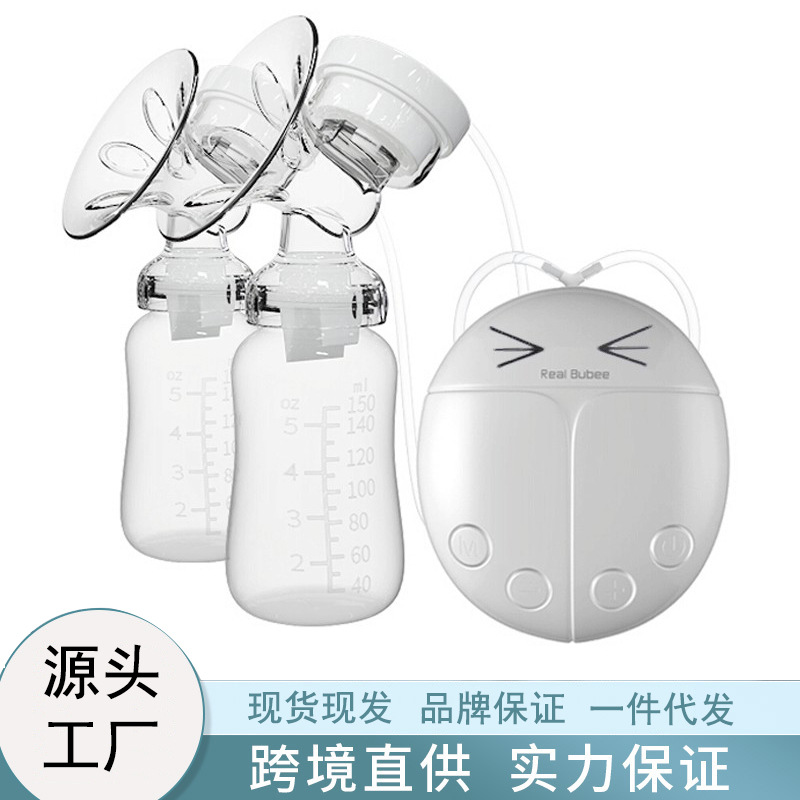 Bomba de pecho eléctrica leche materna bomba de mama bilateral succión gran mudo máquina de ordeño masaje automático posparto bomba de pecho portátil