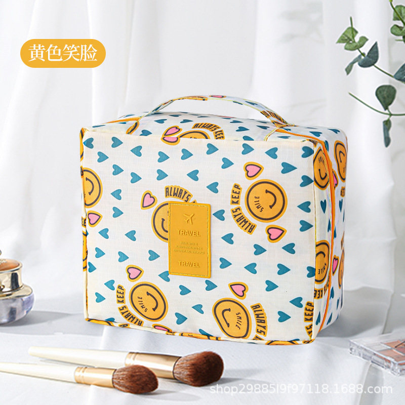 Gran capacidad de segunda generación nueva bolsa de lavado coreana bolsa de maquillaje bolsa de almacenamiento portátil multifuncional bolsa cuadrada bolsa de almacenamiento