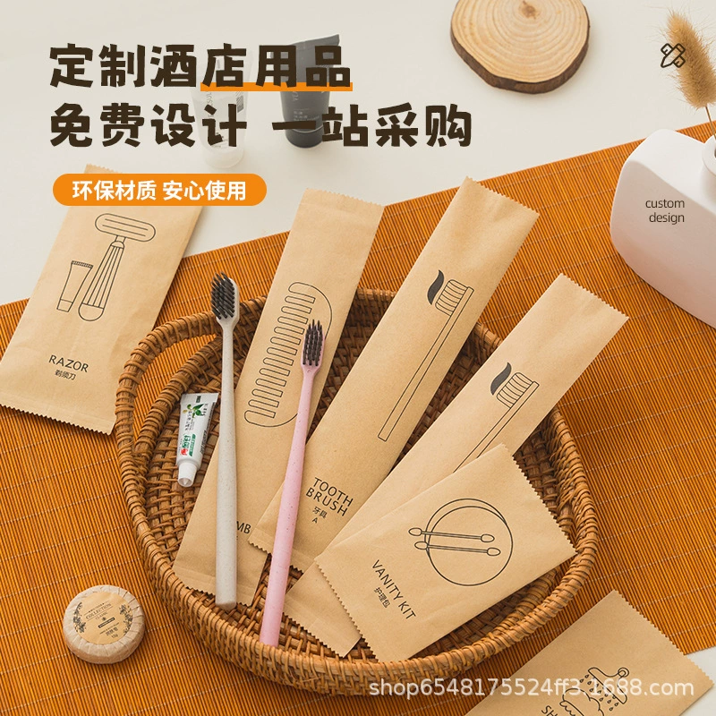Полный набор одноразовых туалетных принадлежностей для отелей и гостиниц, включающий зубные щетки, зубную пасту, расчески и дорожные тапочки, доступный для оптовой покупки.