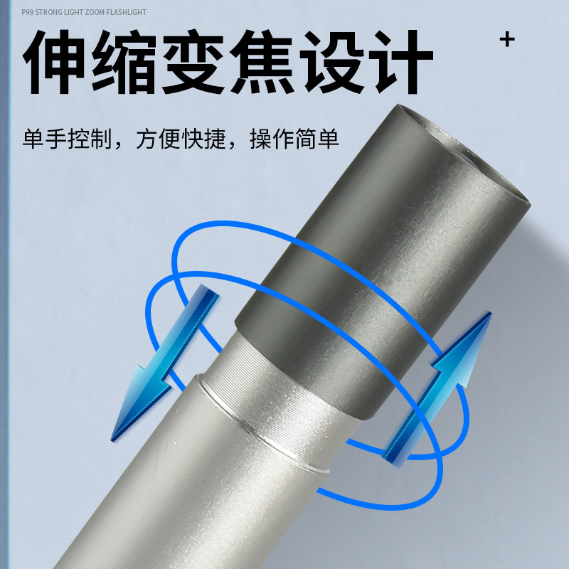 A prueba de explosiones multifuncional linterna portátil mini luz fuerte foco ajustable linterna USB recargable senderismo al aire libre