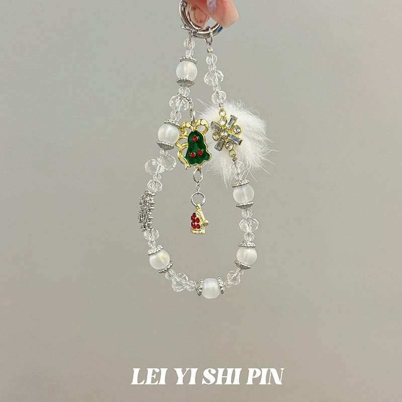 [蜜桃乌龙]新款甜美串珠设计感小众精美手机链高端串珠流苏手机链|undefined