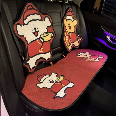 Seat cushion, seat cover – Car Seat Cushion for All Seasons - red-line-puppy-rear-three-piece-set