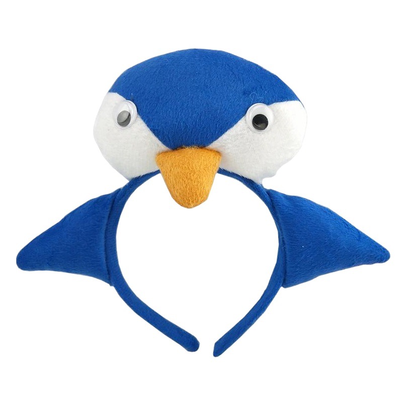Halloween animal marino rendimiento apoyos diadema pequeño pingüino negro diadema niño rendimiento horquilla mascarada