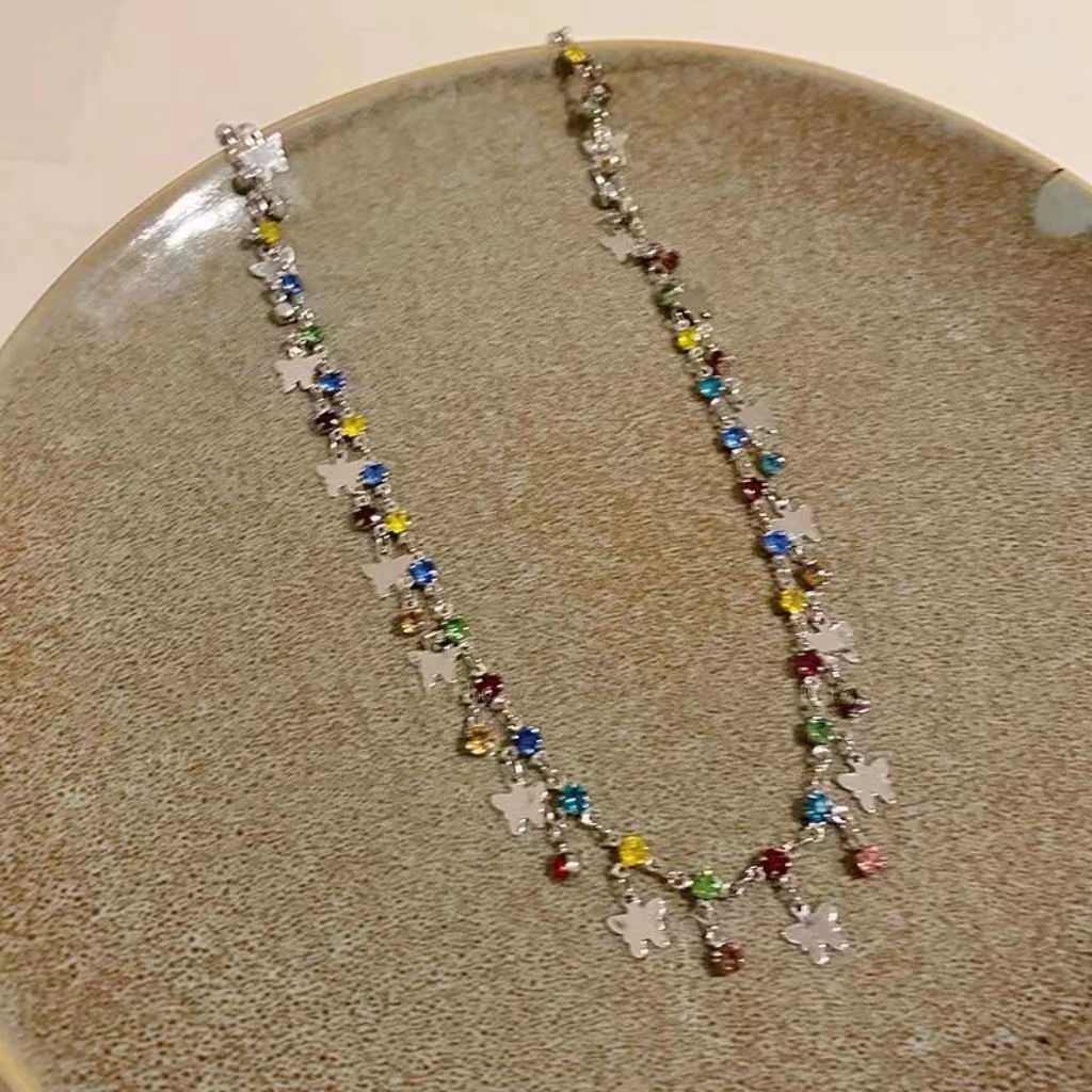Geometric, Butterfly Pattern Elegant Classic Style Geometric Butterfly Alloy Wholesale Necklace