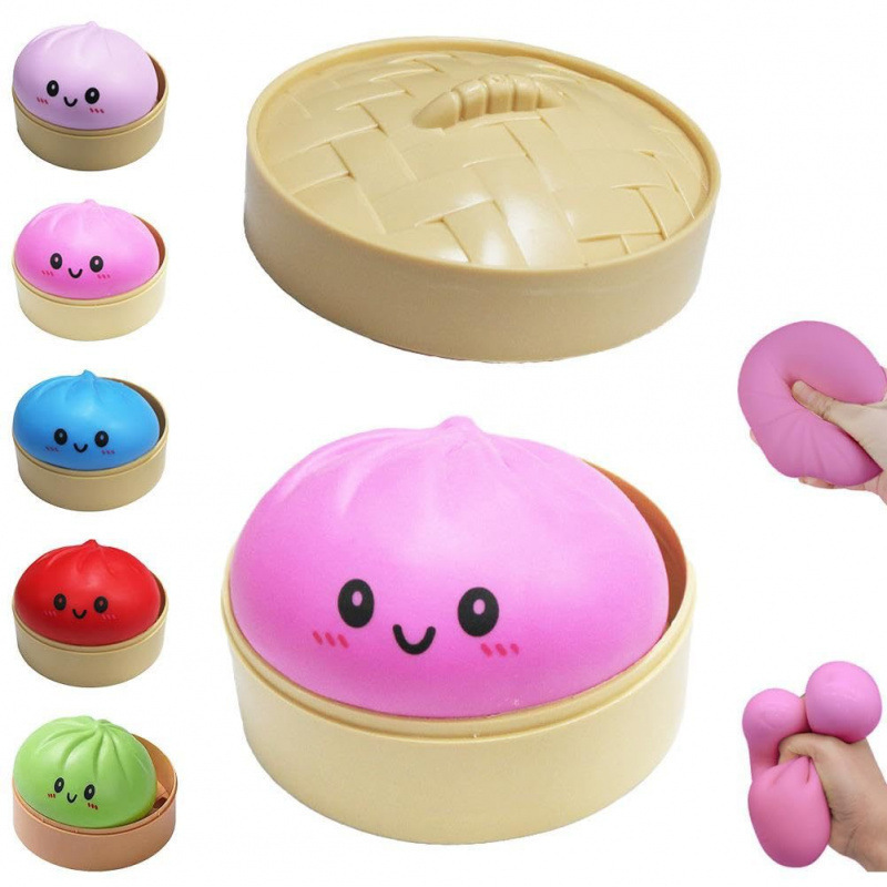 Dumpling Squishies Toy Simulación dumpling pellizco juguete de descompresión dumpling juguete torcido