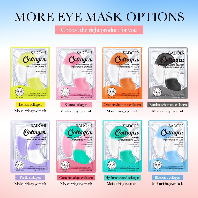 Cross-Border Cherry Blossom Collagen Eye Mask, Moisturizing and Nourishing Eye Mask, Firming and Wrinkle-Reducing, Foreign Trade Spot Wholesale