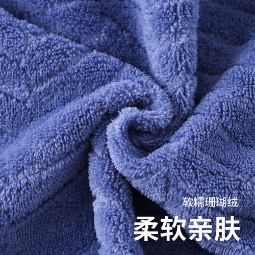 Bulk Coralline Velvet Earthenware Pattern Quick-Dry Towel Adult Simple Face Bath Wash Cloth Creative Absorbent Gift Towel