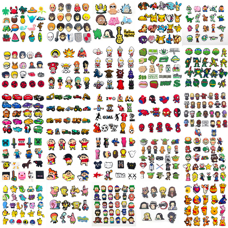 Cute Hot Men's Personalized suit Joker Cave Shoes Shoes Flower DIY Personalized Zhibi Star Cave Shoes Accessories