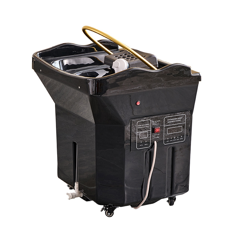 lavabo de tratamiento de cabello móvil sin conexión de agua tipo de almacenamiento de agua lavabo de cabello medicamento para el cuidado del cabello baño fumigante lavado facial belleza