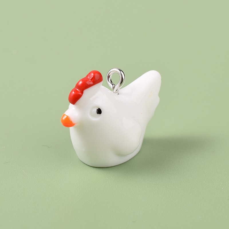 1 Piece 1.8cm Resin Rabbit Dog Duck Pendant display picture 9