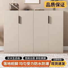 实木入户鞋柜玄关柜家用储物柜楼道走廊大容量一体靠墙收纳柜防潮