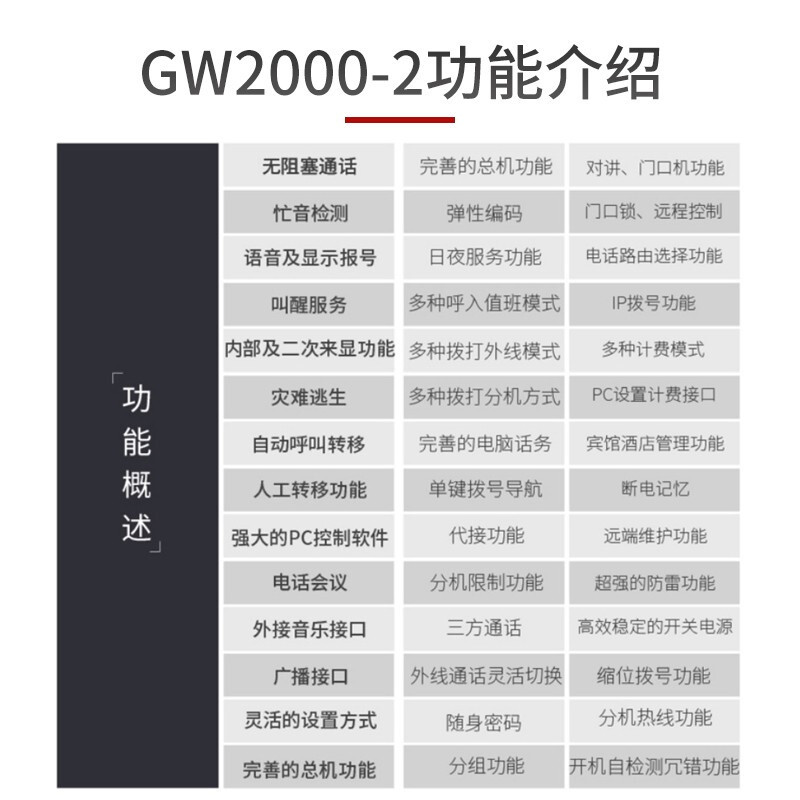 Guowei GW2000-2 type program-controlled telephone switch hotel…