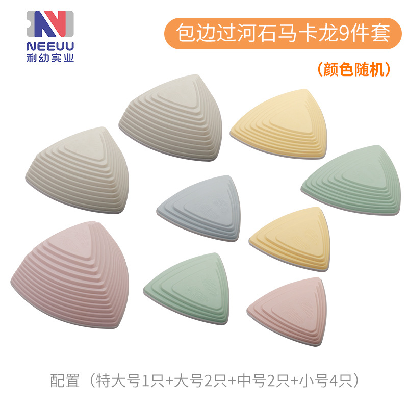 Juguetes para niños que cruzan el río Piedra equipo de entrenamiento sensorial jardín de infantes educación temprana entrenamiento de concentración equilibrio pisando el puente piedra