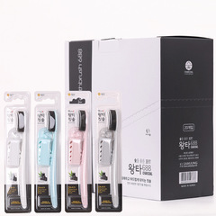 South Korea imported Wangda 688 gold and silver carbon large head toothbrush soft fine hair tongue cleaning adult household double-layer toothbrush