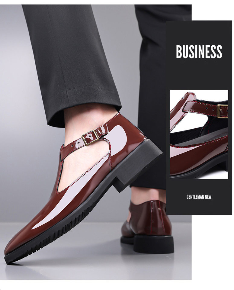Dép sandal nam quai ngang xỏ ngón mặt đan sợi thoáng khí đi biển ngoài trời — Màu nâu, Màu đen chi tiết 15
