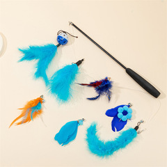 Set of 3 Extendable Cat Teaser Toys, Cat Toys with Replaceable Heads - 7 Interactive Self-Entertaining Chewing Toys, New Arrival