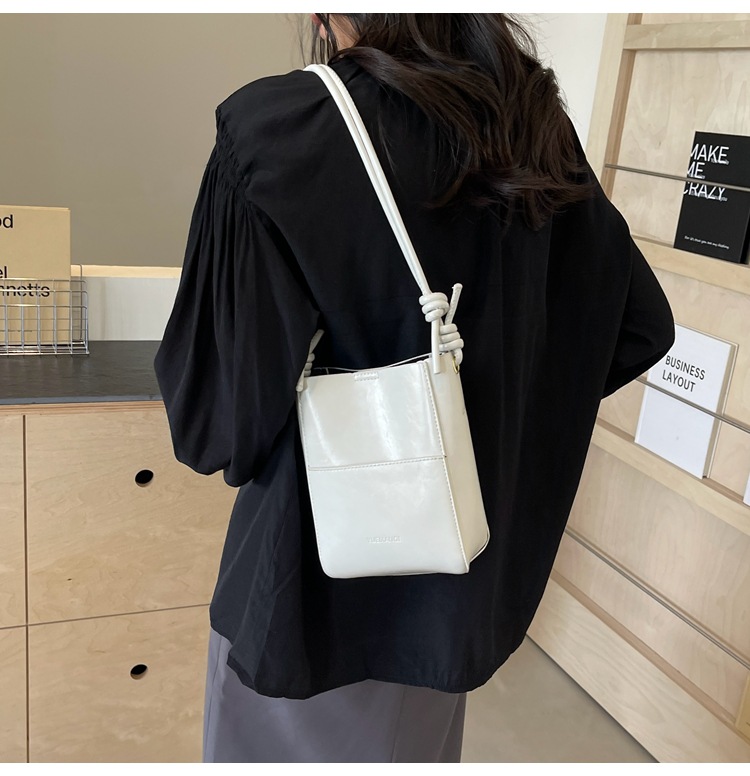 2025 Summer Popular Mini Small Bags for Women New Solid Color Foreign Style Crossbody Bag Korean Style Textured Bucket Bag