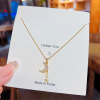 Design zirconium, pendant, universal necklace, chain for key bag , fashionable accessory, light luxury style, trend of season