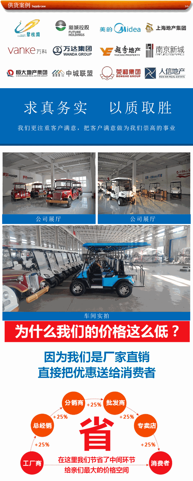 Electric Golf Cart Sightseeing Car 2-4-6 Seats Scenic Export Export Off-Road Grass Golf Course Golf Cart