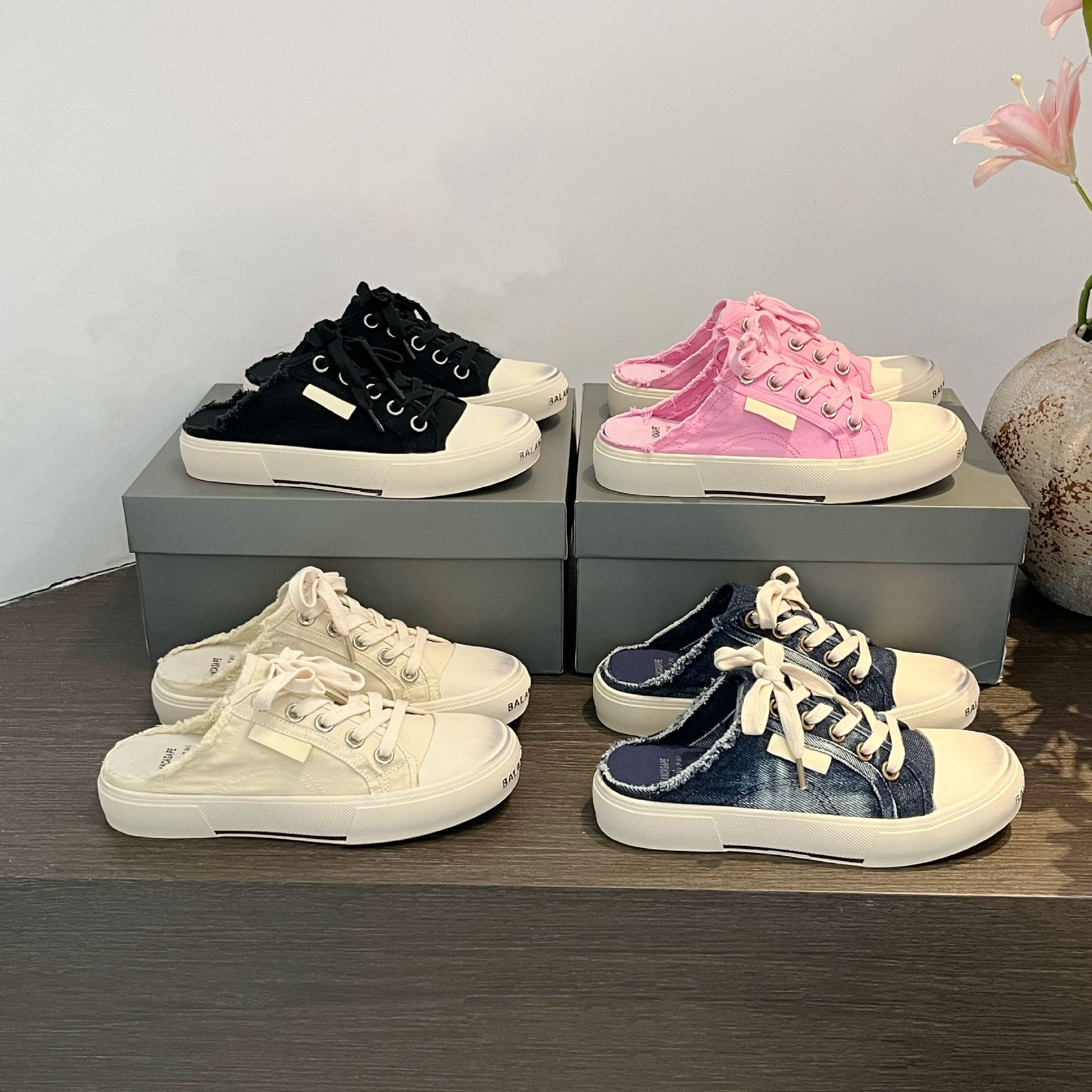 Fashionable casual cloth breathable espadrilles with shoelaces