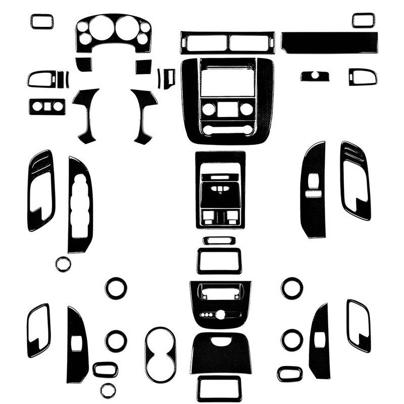 Suitable for 07-13 Chevrolet Silverado car interior modification, complete set of piano black decorative stickers Suitable for 07-13 Chevrolet Silverado car interior modification, complete set of piano black decorative stickers