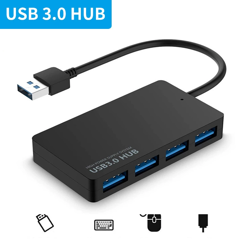 Прямые продажи с фабрики, четырехпортовый концентратор, Ультратонкий 4-портовый разветвитель 3,0, 2,0 концентратор, usb, компьютерный разветвитель, удлинитель