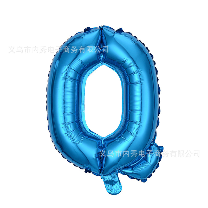 Globo de letra de película de aluminio de 16 pulgadas, versión americana en mayúsculas, cuerpo delgado, pinyin en inglés, decoración de caracteres, globo de papel de aluminio AZ al por mayor