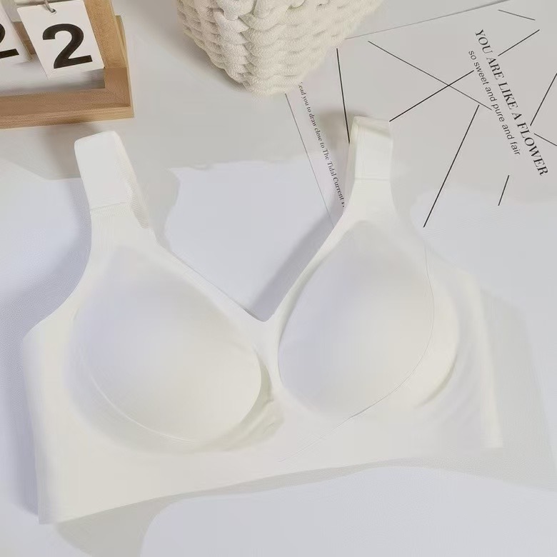 Doble soporte suave de elevación más tamaño ropa interior sin costuras sujetador inalámbrico push up anti-flacidez soporte superior Sujetador de copa fija