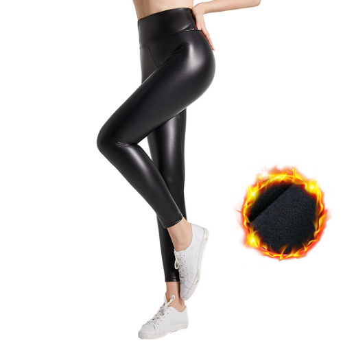 Wish Hot Selling PU Pants for Autumn/Winter Outerwear Four-Way Stretch High-Waist Leggings