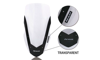 Suitable for Yamaha NMAX155/NMAXL125 16-18 front windshield motorcycle elevated glass deflector (Motorcycle front windshield) - transparent