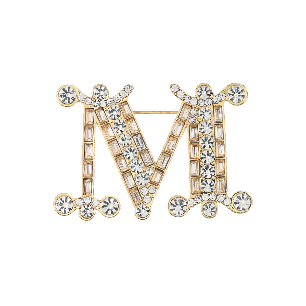 fashionable brooch with letters pearl