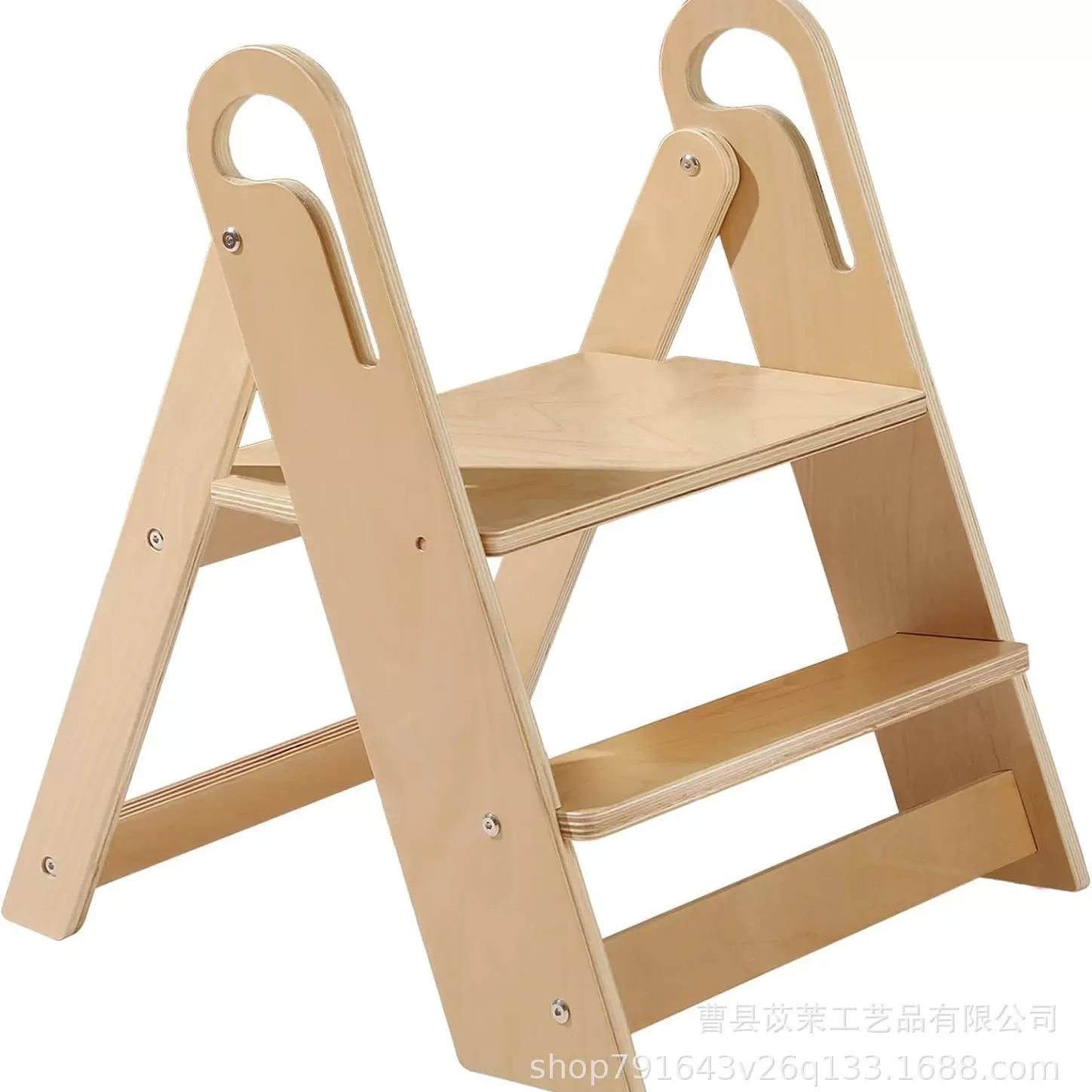 跨境可折叠木制台阶凳儿童洗手凳木制儿童台阶凳家用儿童踮脚凳