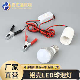 夜市摆地摊电瓶灯批发3W5W照明灯具新款led低压直流球泡灯厂家